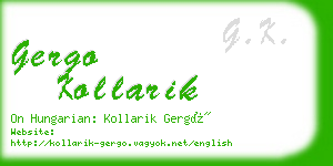 gergo kollarik business card